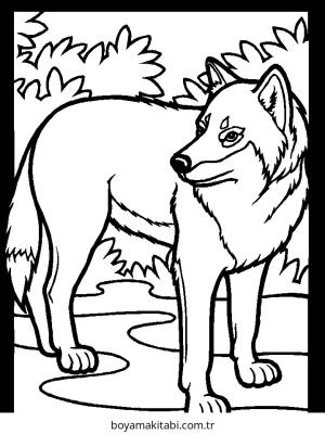 Kurt boyama sayfası – PDF indir, sevimli karakter