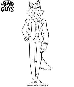 Kurt boyama sayfası – çocuk aktivitesi, PDF indir