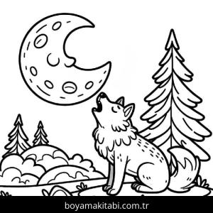 Kurt boyama sayfası – renkli çizimler, okul öncesi