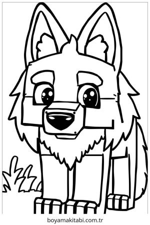 Kurt boyama sayfası – sevimli karakter, sanatsal çalışma