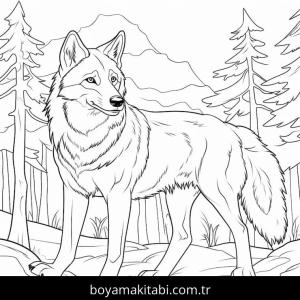 Kurt boyama sayfası – çocuklar için, çizgi film temalı