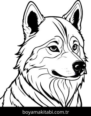 Kurt boyama sayfası, Wolf coloring page, şekilli, masalsı, oyunlu