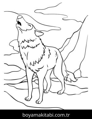 Kurt boyama sayfası – sevimli karakter, sanatsal çalışma