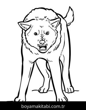 Kurt boyama sayfası – kolay boyama, eğitici aktivite