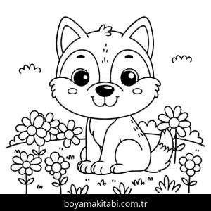 Kurt boyama sayfası – çocuklar için, çizgi film temalı