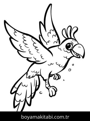 Kuş boyama sayfası – okul öncesi, evde etkinlik