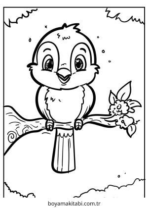Kuş boyama sayfası – ücretsiz yazdır, boyama etkinliği