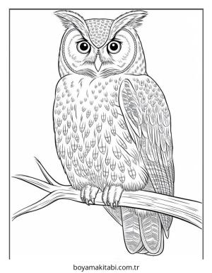 Kuş boyama sayfası – el becerilerini geliştirir, boyama çalışması