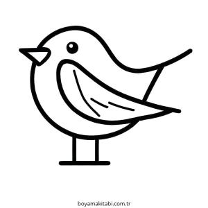 Kuş boyama sayfası – keyifli zaman, renkli çizimler