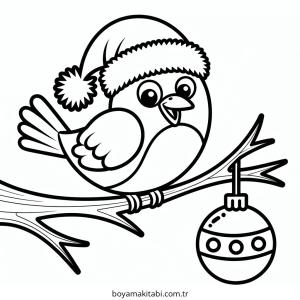 Kuş boyama sayfası – eğlenceli etkinlik, el becerilerini geliştirir