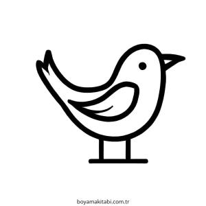 Kuş boyama sayfası – evde etkinlik, ücretsiz yazdır