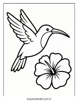 Kuş boyama sayfası – boyama etkinliği, çocuk aktivitesi
