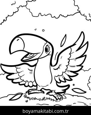 Kuş boyama sayfası – ücretsiz yazdır, boyama etkinliği