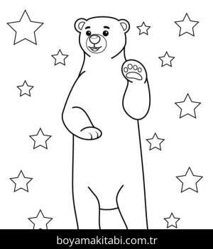 Kutup ayısı boyama sayfası – yaratıcılık, eğlenceli etkinlik