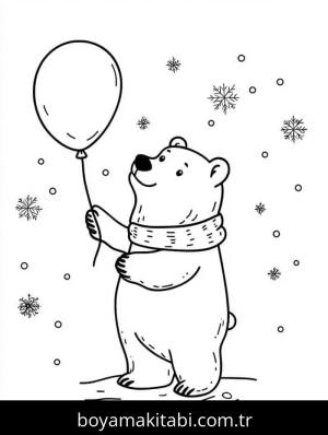 Kutup ayısı boyama sayfası – eğlenceli etkinlik, el becerilerini geliştirir