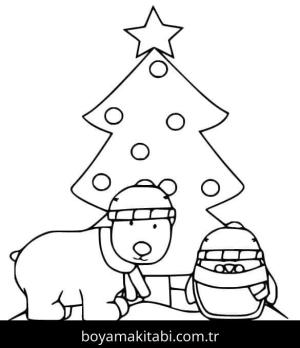 Kutup ayısı boyama sayfası – sanatsal çalışma, çocuklar için