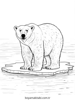 Kutup ayısı boyama sayfası – ücretsiz yazdır, boyama etkinliği