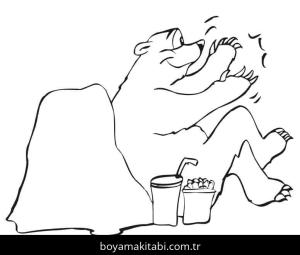 Kutup ayısı boyama sayfası – renkli çizimler, okul öncesi