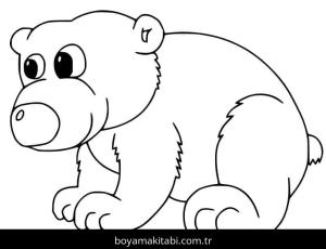 Kutup ayısı boyama sayfası – PDF indir, sevimli karakter