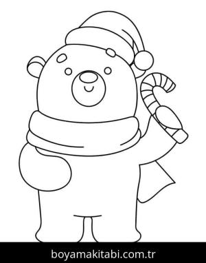 Kutup ayısı boyama sayfası – çocuk aktivitesi, PDF indir