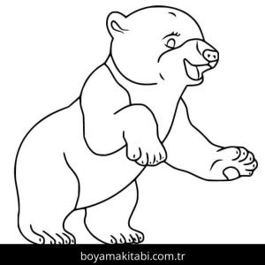 Kutup ayısı boyama sayfası – sevimli karakter, sanatsal çalışma