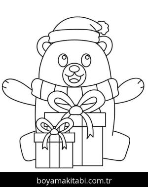 Kutup ayısı boyama sayfası – sanatsal çalışma, çocuklar için