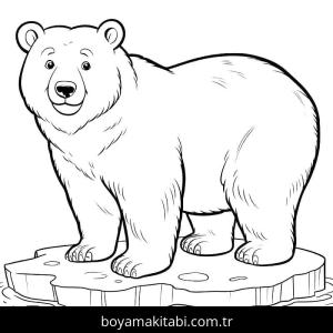 Kutup ayısı boyama sayfası – yaratıcılığı geliştirir, keyifli zaman