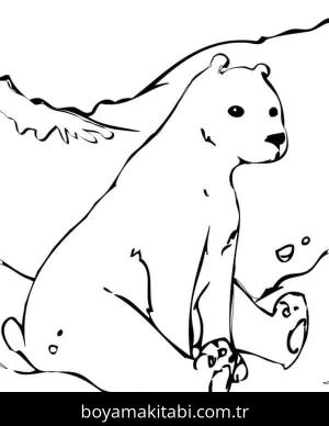 Kutup ayısı boyama sayfası – keyifli zaman, renkli çizimler