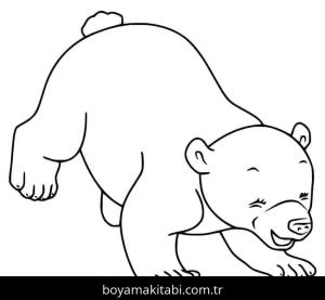 Kutup ayısı boyama sayfası – çocuklar için, çizgi film temalı