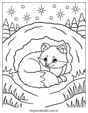 Kutup Hayvanları boyama sayfası – kolay boyama, eğitici aktivite