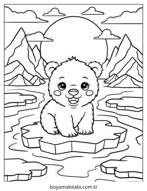 Kutup Hayvanları boyama sayfası – eğitici aktivite, yaratıcılık