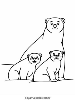 Kutup Hayvanları boyama sayfası – evde etkinlik, ücretsiz yazdır