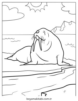 Kutup Hayvanları boyama sayfası – eğitici aktivite, yaratıcılık