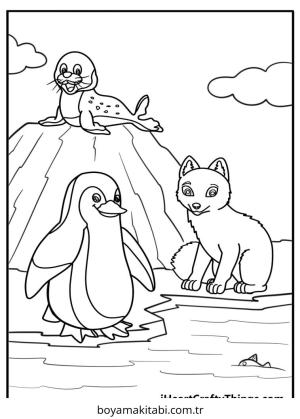 Kutup Hayvanları boyama sayfası – ücretsiz yazdır, boyama etkinliği