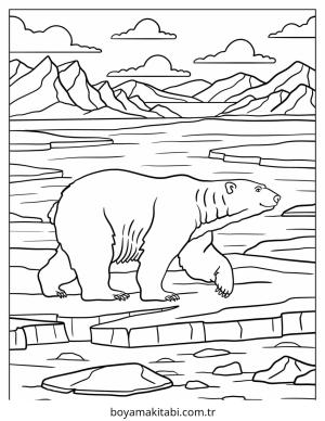 Kutup Hayvanları boyama sayfası – el becerilerini geliştirir, boyama çalışması