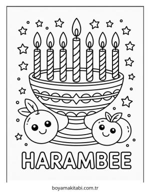 Kwanzaa boyama sayfası – boyama etkinliği, çocuk aktivitesi