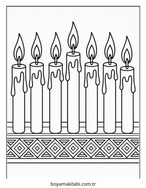 Kwanzaa boyama sayfası – yaratıcılığı geliştirir, keyifli zaman