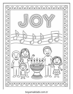 Kwanzaa boyama sayfası – yaratıcılığı geliştirir, keyifli zaman