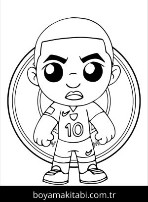 Kylian Mbappe boyama sayfası – evde etkinlik, ücretsiz yazdır
