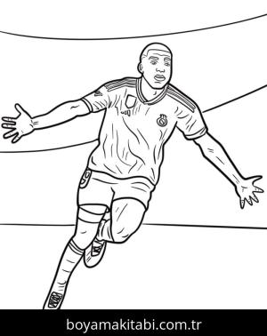 Kylian Mbappe boyama sayfası – yaratıcılık, eğlenceli etkinlik