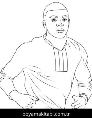 Kylian Mbappe boyama sayfası – yaratıcılığı geliştirir, keyifli zaman