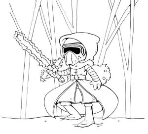 Kylo Ren boyama sayfası,  coloring page, Küçük Kylo Ren, 