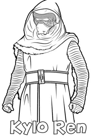 Kylo Ren boyama sayfası,  coloring page, Kylo Ren Yıldız Savaşları’nda, 