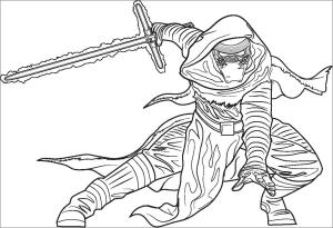 Kylo Ren boyama sayfası,  coloring page, Harika Kylo Ren, 