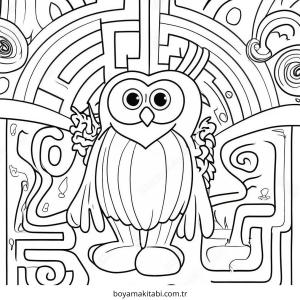 Labirent boyama sayfası – çocuk aktivitesi, PDF indir