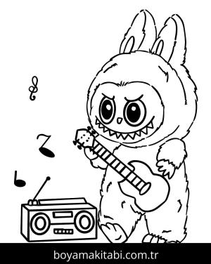 Labubu boyama sayfası – çocuklar için, çizgi film temalı