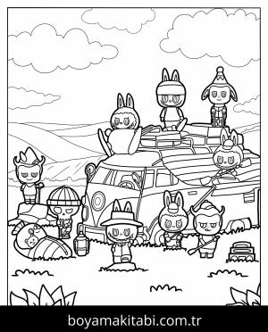 Labubu boyama sayfası,  coloring page, , 