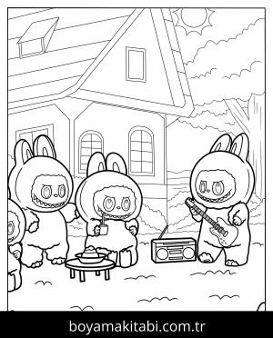 Labubu boyama sayfası,  coloring page, , 