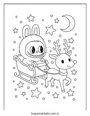 Labubu boyama sayfası – PDF indir, sevimli karakter