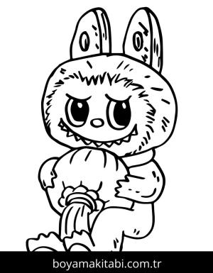 Labubu boyama sayfası – kolay boyama, eğitici aktivite